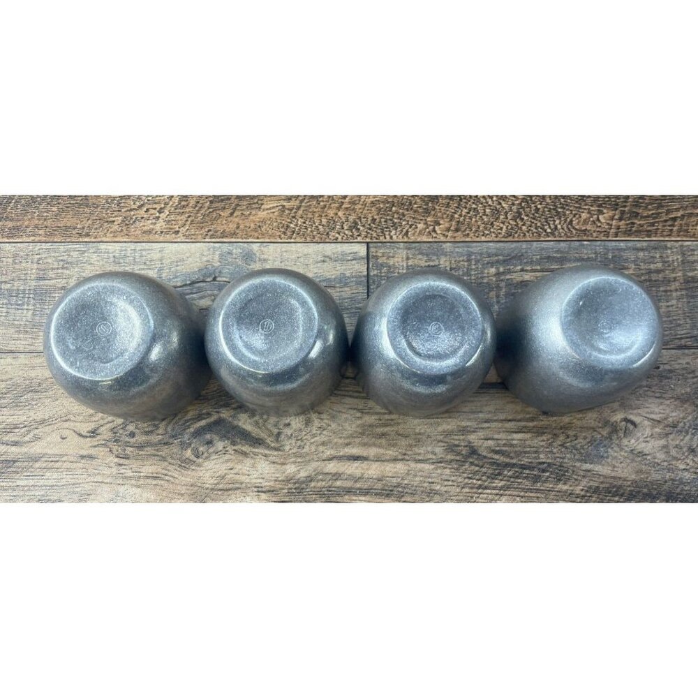 Vintage Carson Freeport PA Pennsylvania Pewter Creamer & 4 Pewter Cups Lot - Picture 7 of 14